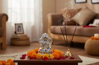 Load image into Gallery viewer, Silver Goddess Lakshmi Idol Design 4 23gm – Divine Laxmi Murti for Home Mandir &amp; Gifting
