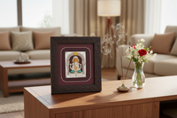 Load image into Gallery viewer, 999 Pure Silver Ganesha Photo Frame 20gm – Auspicious Frame silver idol
