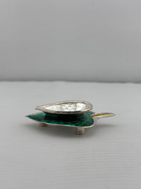Load image into Gallery viewer, Silver Leaf-Shaped Diya 15gm – Traditional Pooja Lamp for Temple &amp; Festivals
