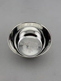 Load image into Gallery viewer, Silver Rose Design Bowl 76gm – Traditional Silver Bowl for Serving &amp; Gifting
