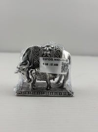 Load image into Gallery viewer, Silver Cow &amp; Calf Idol 50gm – Sacred Gomata Murti
