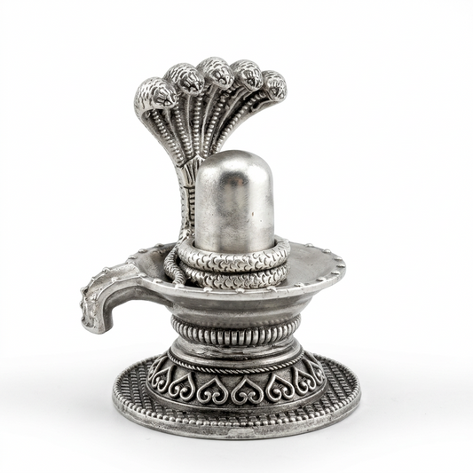 Sterling Silver ShivLing Idol 180gm – Sacred Shivling for Pooja & Home Mandir