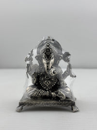 Load image into Gallery viewer, Silver Ganesha Idol 120gm – Divine Ganpati Murti for Home Mandir &amp; Gifting
