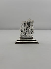Load image into Gallery viewer, Sterling Silver Shiva Family Idol (30g) – 2D Shiv Parivar Murti for Home Mandir &amp; Housewarming Gift
