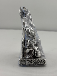 Load image into Gallery viewer, Silver Lord Ganesh Idol heavy – Spiritual Ganesh Murti for Temple Decor &amp; Festivals
