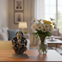 Load image into Gallery viewer, Silver Lord Ganesh Idol 26gm – Spiritual Ganesh Murti for Temple Decor &amp; Festivals
