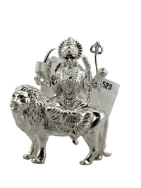 Load image into Gallery viewer, Silver Maa Durga Idol – Spiritual Durga Murti for Temple Decor &amp; Festivals
