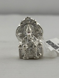 Load image into Gallery viewer, Silver Lord Ganesh Idol 10gm – Spiritual Ganesh Murti for Temple Decor &amp; Festivals

