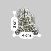 Load image into Gallery viewer, Silver Lord Ganesh Idol – Spiritual Ganesh Murti for Temple Decor &amp; Festivals

