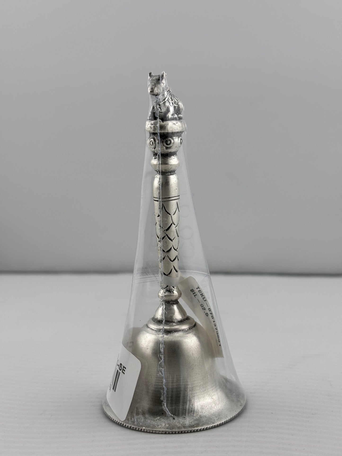 Silver Pooja Bell with Cow on the Handle – 72g