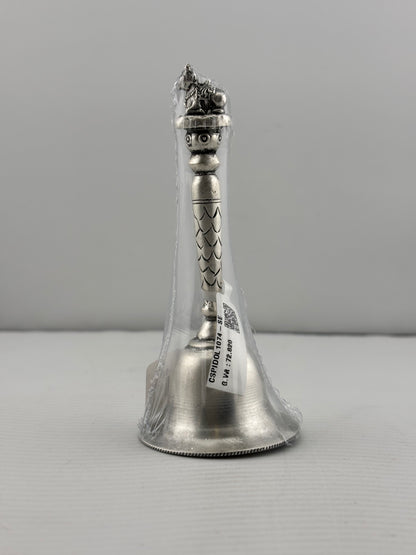 Silver Pooja Bell with Cow on the Handle – 72g