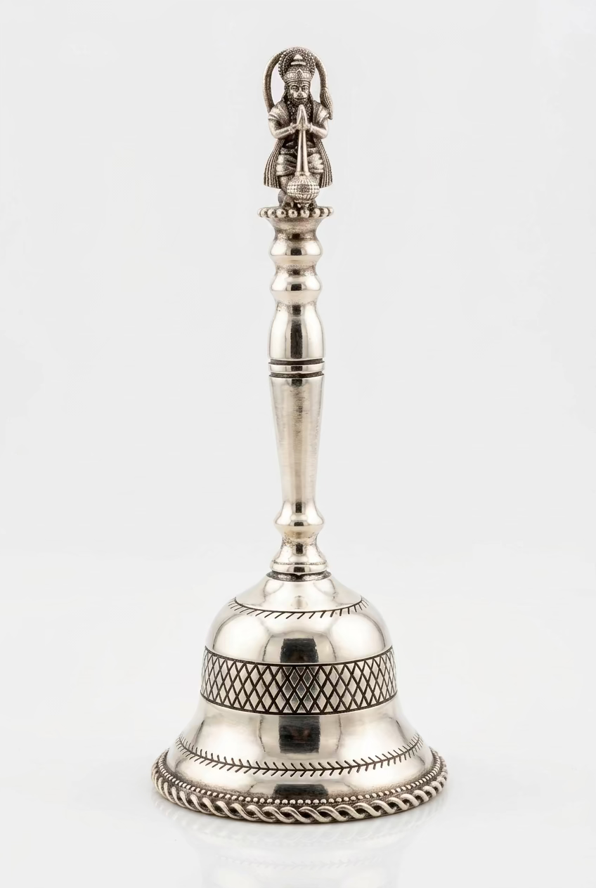 Large Silver Pooja Bell – 150g