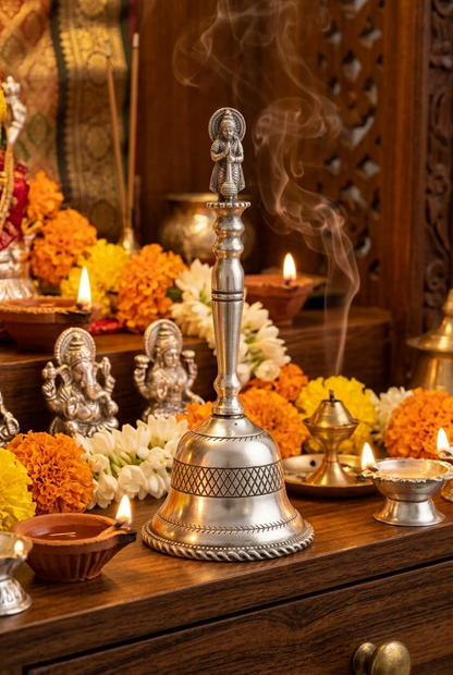 Large Silver Pooja Bell – 150g