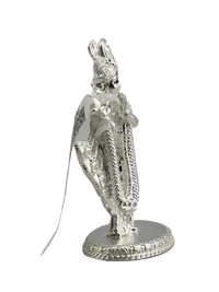 Load image into Gallery viewer, Silver Lord Krishna Idol – Spiritual Krishna Murti for Temple Decor &amp; Festivals
