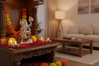 Load image into Gallery viewer, Silver Lord Hanuman Idol – Spiritual Hanuman Murti for Temple Decor &amp; Festivals
