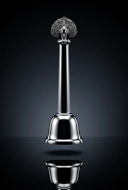 Silver Pooja Bell with Plain Detailing – 50g