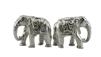Load image into Gallery viewer, Silver Elephant Pair Figurine – 925 Sterling Silver Handcrafted Vastu Showpiece (40g)
