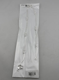 Load image into Gallery viewer, Beaded Snake Chain Silver Anklet – 99.9% Pure Silver – Adjustable – Weight:22g
