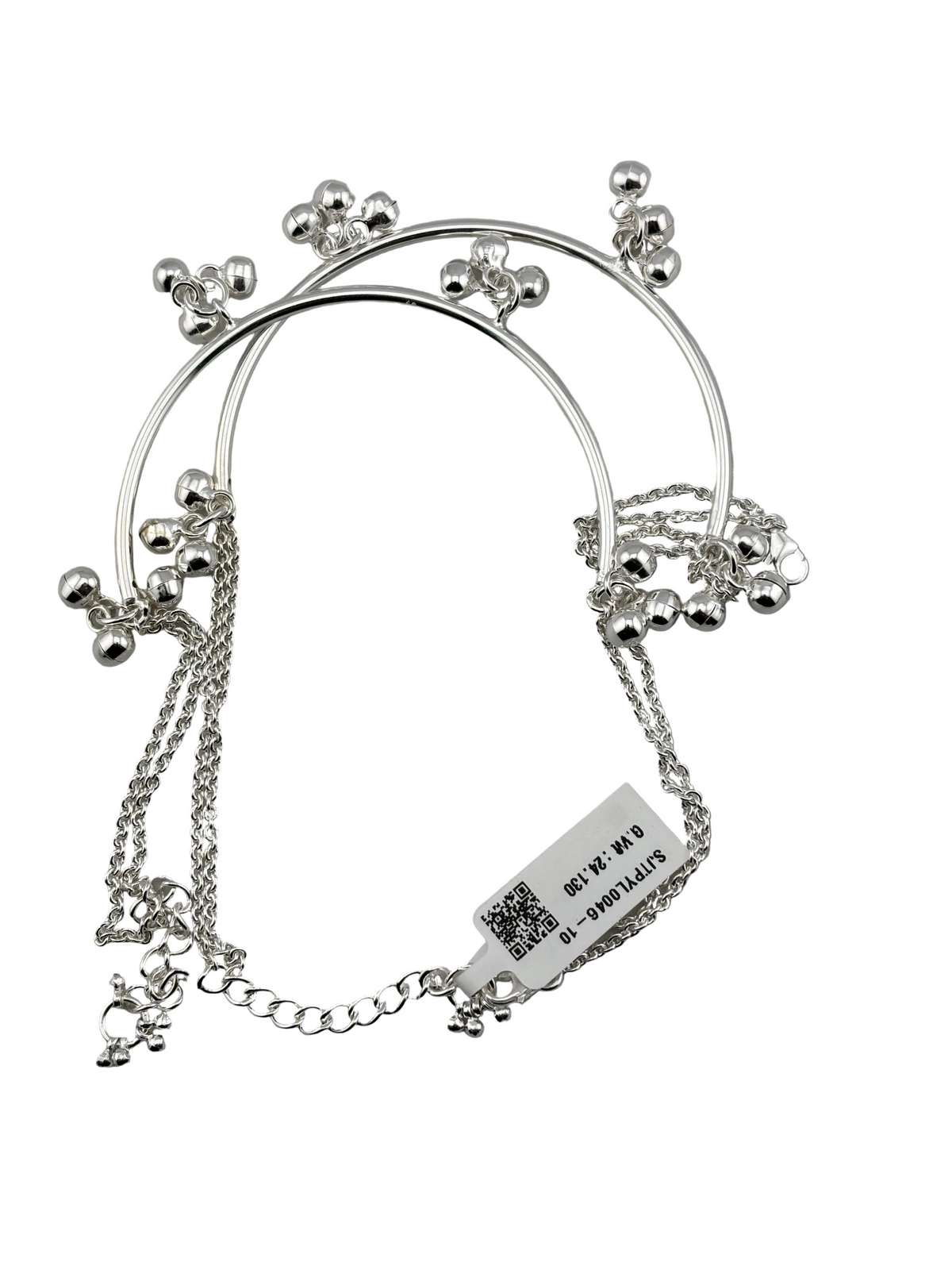 Royal Kada Bell Silver Anklet – 925 Sterling Silver