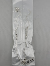Load image into Gallery viewer, Beaded Twist Silver Anklet – 99.9% Pure Silver – Adjustable – 21.80 g
