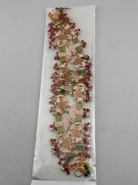 Load image into Gallery viewer, Royal Meenakari Elephant Anklet – Gold Finish – Multicolor Stones &amp; Pearls
