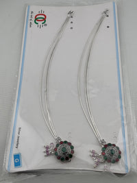 Load image into Gallery viewer, Royal Circle Kundan Silver Anklet – 99.9% Pure Silver – Multicolor Stones – Adjustable – 75g

