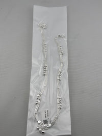 Load image into Gallery viewer, Dual Chain Wave Silver Anklet – 99.9% Pure Silver – Ghungroo Style – Adjustable – 36.80 g
