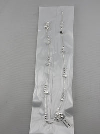 Load image into Gallery viewer, Geometric Bead Chain Anklet – 925 Sterling Silver – Adjustable – 17g
