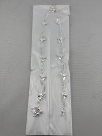 Load image into Gallery viewer, Floral Charm Chain Anklet – 925 Sterling Silver – Adjustable – 28g
