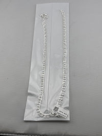 Load image into Gallery viewer, Floral Border Anklet – 925 Sterling Silver – Elegant Chain Design – 33g
