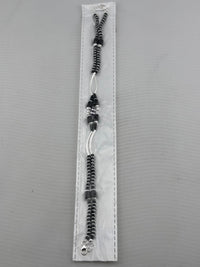 Load image into Gallery viewer, Dual Strand Black Beaded Nazariya Anklet in 925 Sterling Silver
