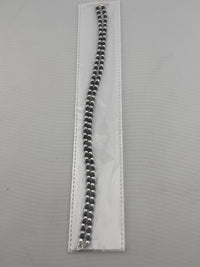 Load image into Gallery viewer, Dual Line Black Beaded Nazariya Anklet in 925 Sterling Silver
