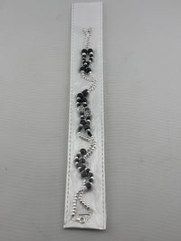 Load image into Gallery viewer, Designer Black Beaded Nazariya Anklet in 925 Sterling Silver
