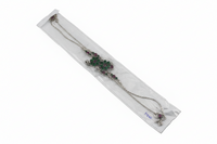 Load image into Gallery viewer, Floral Drop Anklet – 925 Sterling Silver – Green &amp; Pink Stone Design – 26g
