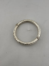 Load image into Gallery viewer, Engraved Hinged Kada Anklet – 925 Sterling Silver Thick Traditional Anklet – 66g
