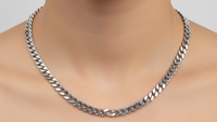Load image into Gallery viewer, Heavy Curb Link Silver Chain in 925 Sterling Silver | Thick Chain Necklace
