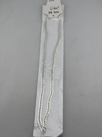 Load image into Gallery viewer, Japanese Curb Silver Chain in 925 Sterling Silver | Sleek Flat Link Chain Necklace
