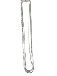 Load image into Gallery viewer, Textured Box Link Silver Chain 925 | Modern Square Chain Necklace (20 Inch)(10g)
