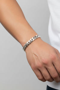 Load image into Gallery viewer, Silver Curb Link Bracelet 925 – Flat Chain | 16mm
