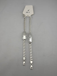 Load image into Gallery viewer, 925 Sterling Silver Curb Chain ID Bracelet – Engravable Name Plate | Link | 8 Inches
