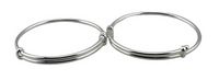 Load image into Gallery viewer, Kids Plain Silver Kada – 925 Sterling Silver Baby Kada Bracelet with Bead Ends (Pair)
