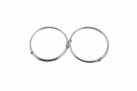 Load image into Gallery viewer, Kids Plain Silver Kada – 925 Sterling Silver Baby Kada Bracelet with Bead Ends (Pair)

