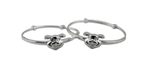 Load image into Gallery viewer, Kids Cartoon Face Silver Kada – 925 Sterling Silver Baby Kada Bracelet (Pair)
