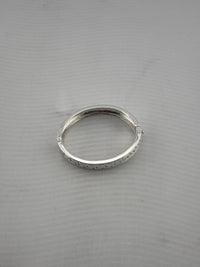 Load image into Gallery viewer, Kids Greek Key Silver Kada – 925 Sterling Silver Baby Bangle Bracelet with Meander Design
