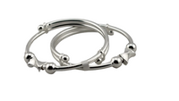 Load image into Gallery viewer, Kids Silver Kada with Diamond Spacers
