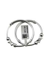 Load image into Gallery viewer, Kids Silver Kada with Diamond Spacers
