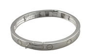 Load image into Gallery viewer, Kids Screw Design Silver Kada – 925 Sterling Silver Baby Kada Bracelet Minimal Style (Single)
