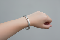 Load image into Gallery viewer, Kids Screw Design Silver Kada – 925 Sterling Silver Baby Kada Bracelet Minimal Style (Single)
