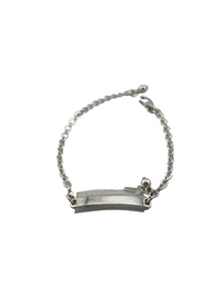 Load image into Gallery viewer, Kids Name Plate Silver Bracelet – 925 Sterling Silver Baby ID Bracelet Adjustable Chain Design
