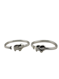 Load image into Gallery viewer, Kids Elephant Silver Kada – 925 Sterling Silver Baby Bracelet Open Kada Cute Animal Design
